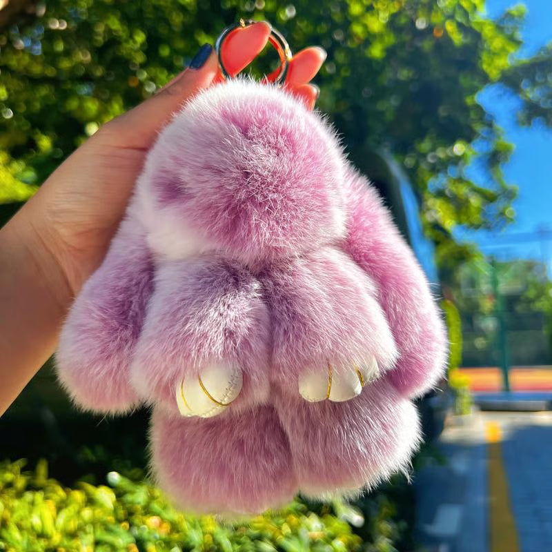 π₯ Handmade Soft Bunny Fur Ball Keychain β Cute & Stylish Must-Have!