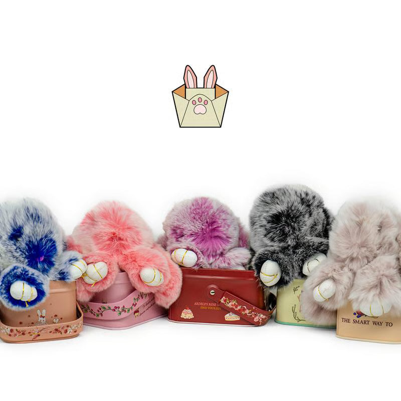 π₯ Handmade Soft Bunny Fur Ball Keychain β Cute & Stylish Must-Have!
