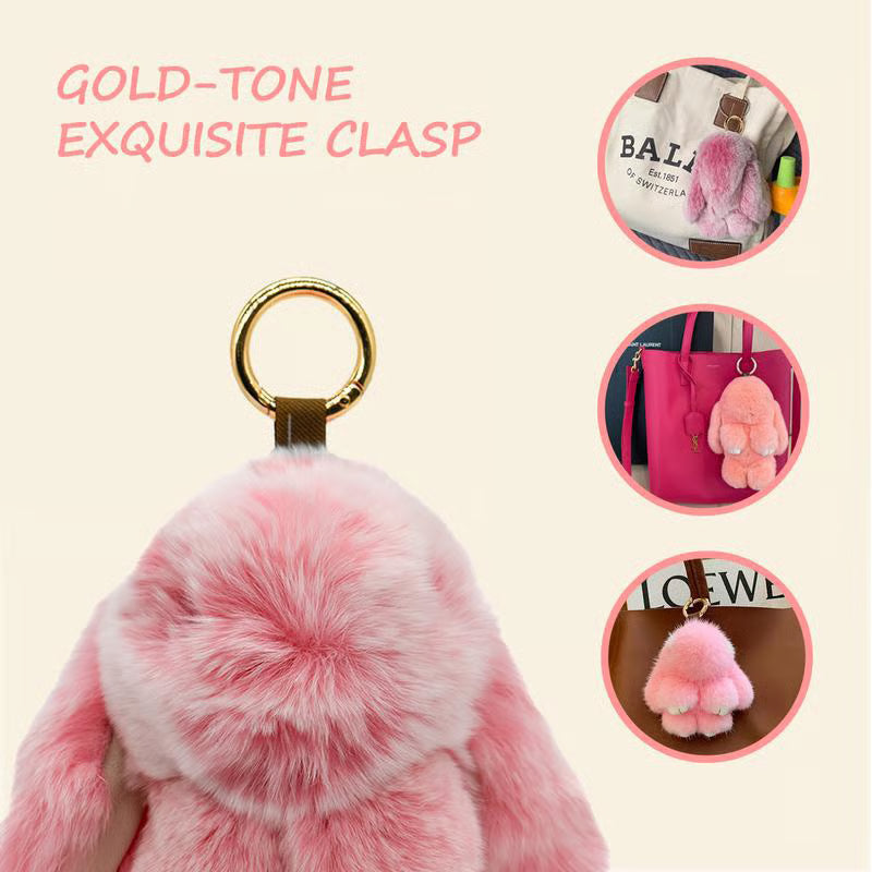 π₯ Handmade Soft Bunny Fur Ball Keychain β Cute & Stylish Must-Have!